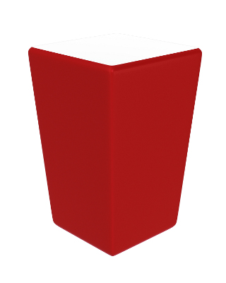 Conic partytafel rood 70x70x110cm zonder LED-verlichting